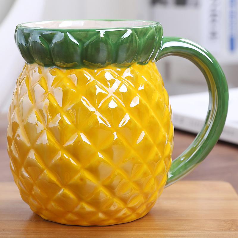 Cartoon Fruit-Shaped Cups: Pumpkin, Grape, Pineapple, Orange, Strawberry, Tomato