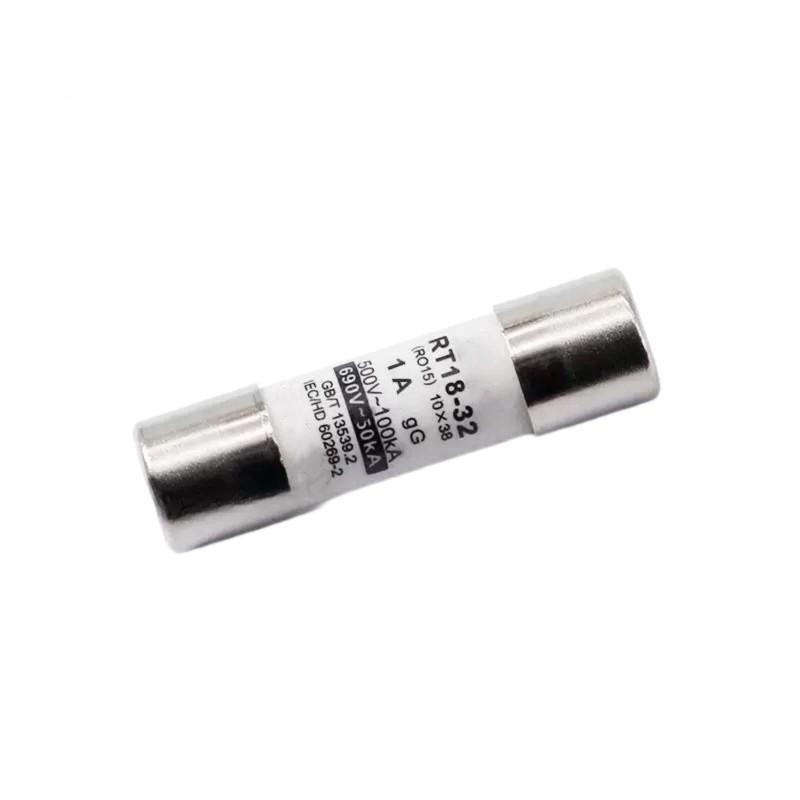 A34R High Breaking Capacity 100Ka-Forced 5Pcs 1A Fuse GG Cylindrical 10X38mm-Fuse Holder Ideal For Industrial Applications