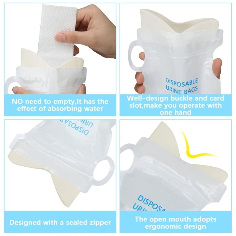 Urine Bag for Car Travel Disposable Urine Bag Unisex Use 700ml Portable Urine Bag Vomiting Bag