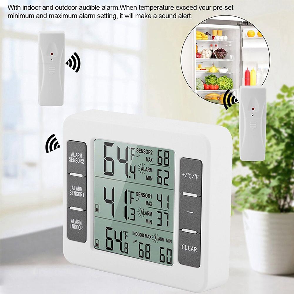 Wide Temperature Range Number Of Pieces Fridge Reliable Wireless Thermometer Fridge Indoor Temperature Measurement