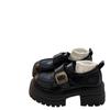 Black Muffin Sole Loafers Women's 2025 New Autumn Versatile with Skirt Jk Retro British Style Small Leather Shoes Women