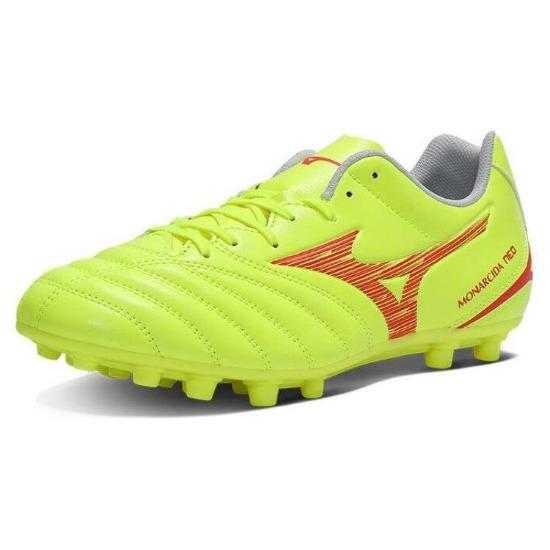 Mizuno Monarcida Neo III Select Runde Zehenpartie AG (Gummistollen) Rutschfest Langlebig Fußballschuhe Unisex Fußballschuhe Gelb P1GA242645