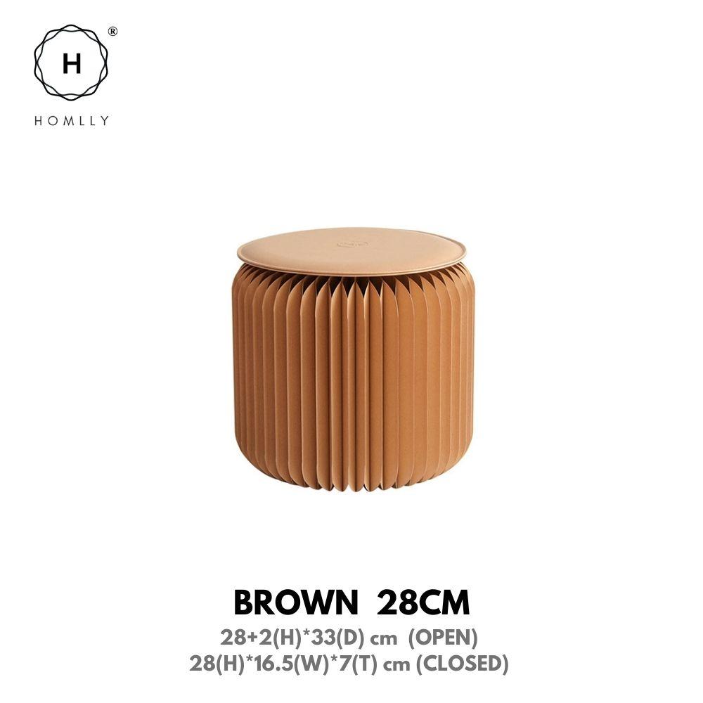 

HOMLLY Эко Крафт Бумага Складной Стул-Табурет с Подушкой