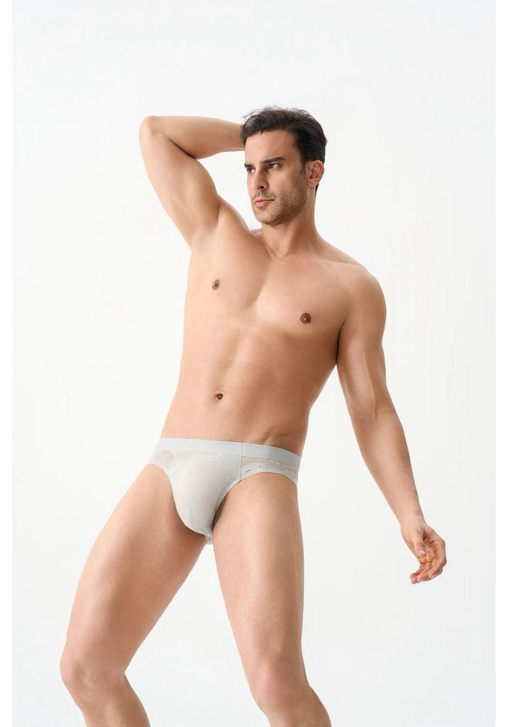 Leopard Jacquard Men's Antibacterial Hyaluronic Acid Underwear with Camellia Fragrance