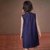 Hacikis Girls' Summer Vintage Denim V-Neck A-Line Midi Dress