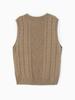 European and American Women's V-Neck Sleeveless Twisted Sweater Vest