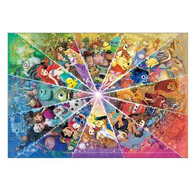 Tenyo In Stained Art Gyutto Series Jigsaw Puzzle Disney Disney Pixar Color Circle with Service Card (Tenyo) [Made Japan] 500-Piece (25x36cm)