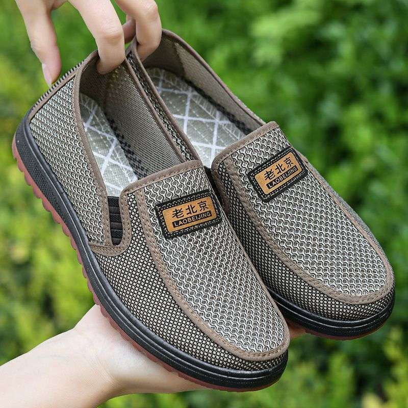 New summer mesh shoes old north cloth shoes men's non-slip, wear-resistant, breathable and deodorant mesh shoes middle-aged and elderly father shoes