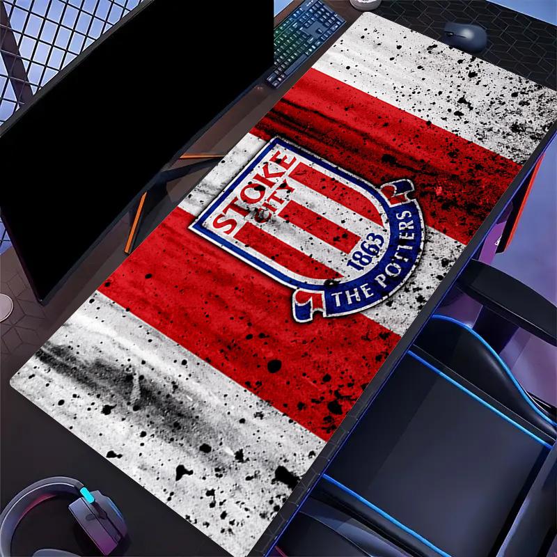 Stoke City FC Print Cushion Non-slip Laptop Tablet Big Mousepad XXL Mat Mini PC Playmat With Lock edge