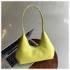Trendy Street Style Pure Color Pu Shoulder Bag 2023 Autumn Winter New Stylish Commuter Handbag Medium Size