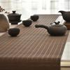 Japanese Style Natural Bamboo Tea Table Runner Insulated Vintage Table Pad Traditional Cutting Placemat Office