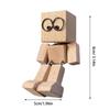 Shaking Feet Wooden Human Figure Desktop Dashboard Funny Sculpture Ornament for Family Outings Road Trips Commuting Dormitory