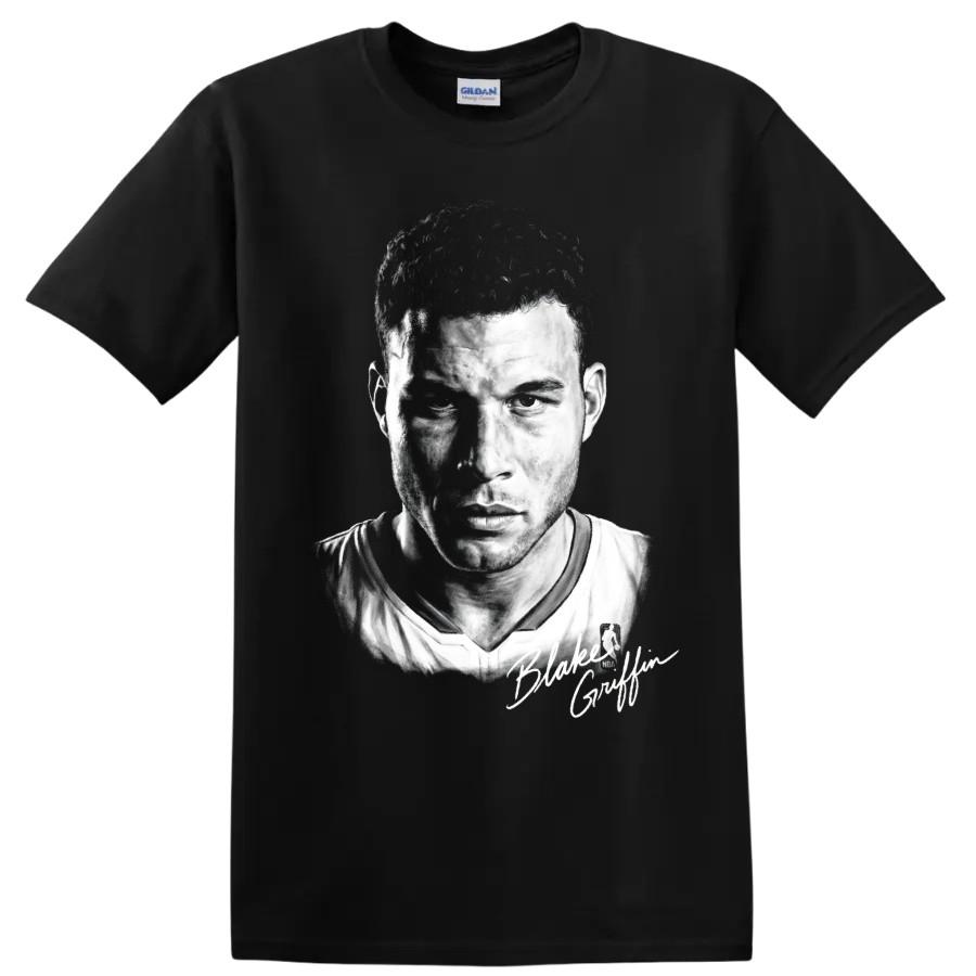 Blake Griffin Basketball Player Portrait T Shirt Sports Fan Graphic Tee Gift