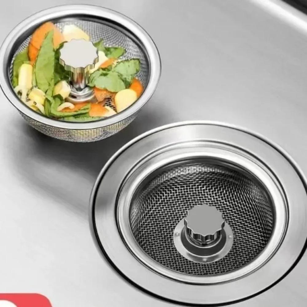 Kitchen Sink Garbage Filter Mesh Anti-block Sink Hair Food Catcher Reusable Stainless Steel Sink Drain Filter Net Easy Clean