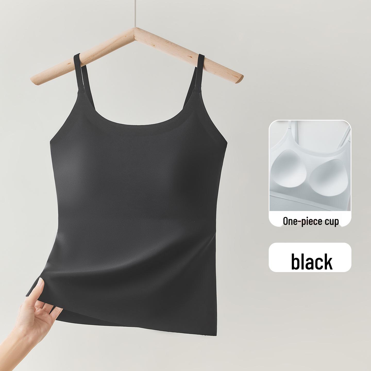 

Women s Seamless Camisole with Built-in Bra Pads - Stylish Inner and Outer Wear for Summer M (75-95 jin)
