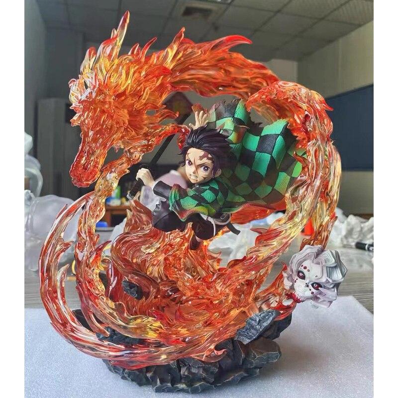 30cm Demon Slayer Anime Figure Kimetsu No Yaiba Action Figure Gk Kamado Tanjirou Figurine Collection Model Doll Toys With Light