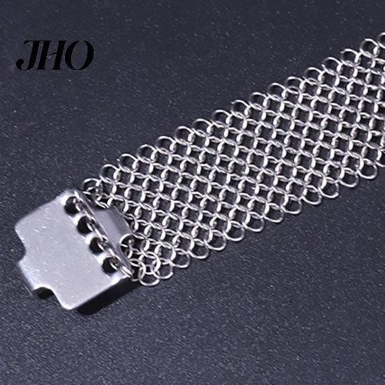 Stainless Steel Mesh Hand Protection Cut Resistant Glove Metal Adjustable Food Processing Gloves Wrist Buckle Multi-Purpose Butcher for Kitchen