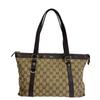 141470 GG Pattern Canvas Abbey Tote Bag Brown Canvas Women Used