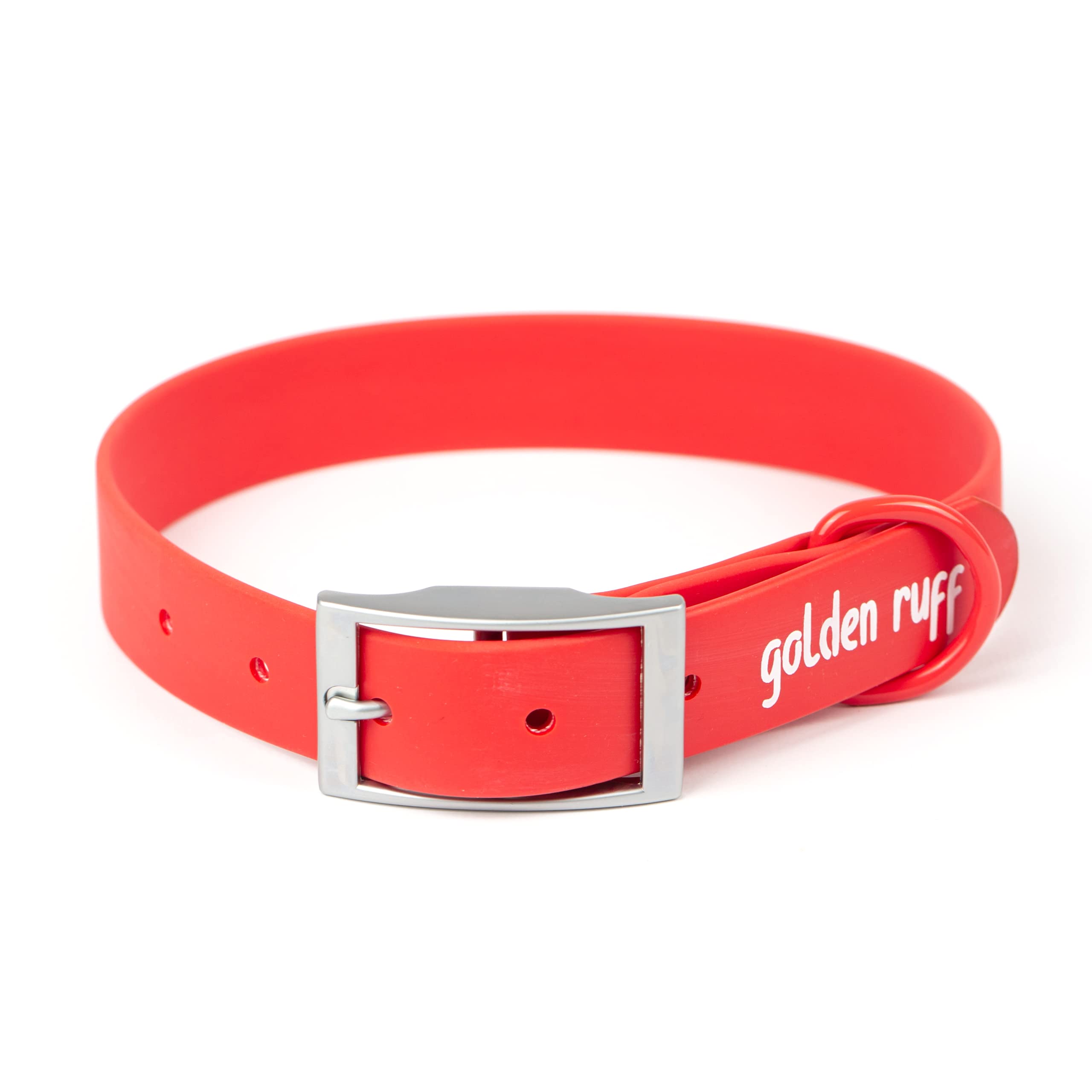 

Golden Ruff Dog Soft Golden Ruff Collar Collar, Basic, PVC, Waterproof, (M, Red)