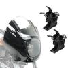 Klare Q1 Windschutzscheibe + 49mm Windschutzscheibenhalterungen kompatibel mit Harley Davidson Dyna / Sportster 05-25 Craftride schwarz