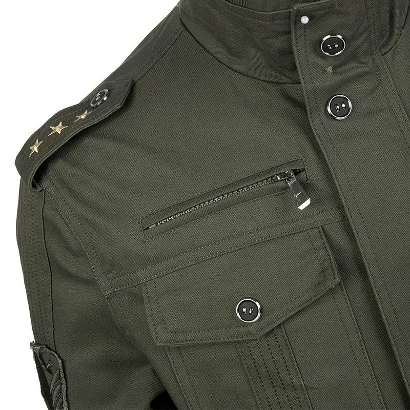 Giacca Militare in Pile di Cotone da Uomo Primavera/Autunno 2026, Capo d'Abbigliamento da Lavoro Taglie Forti, Moda Uomo