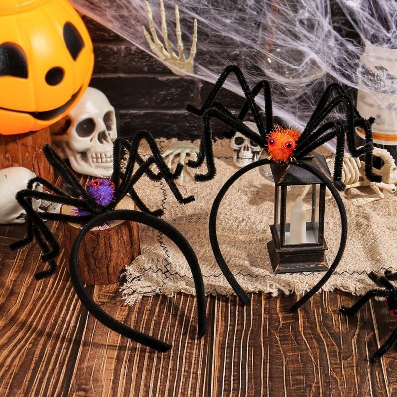 Pack of 10 Creative Halloween Party Headwears Comfortable and Durable Party Headbands for Halloween Festivities