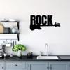 Decoración de Pared Metálica de Guitarra de Rock, Obra de Arte Metálica Elegante para Escena, Habitación, Estudio y Más, Regalo Único para las Fiestas para Entusiastas de la Música