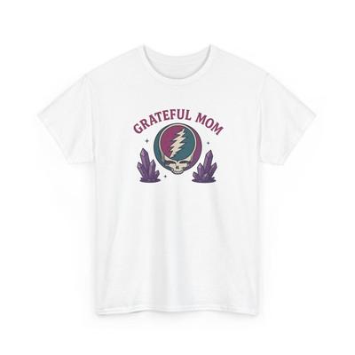 Grateful Mom Unisex Tee, Funny Mother's Day Gift, Deady Skull Shirt and Kids Tshirt, Family Apparel, Mom Birthday Present, Grateful Dead