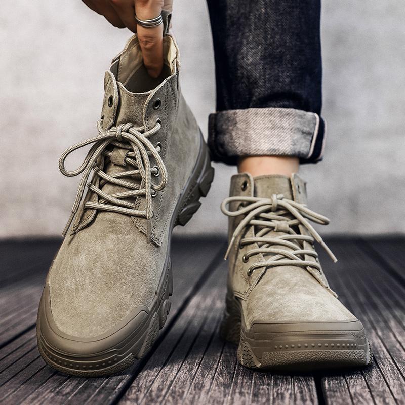 Ανδρικές Μπότες από Γνήσιο Δέρμα Μποτάκια Μποτάκια μέχρι τον Αστράγαλο