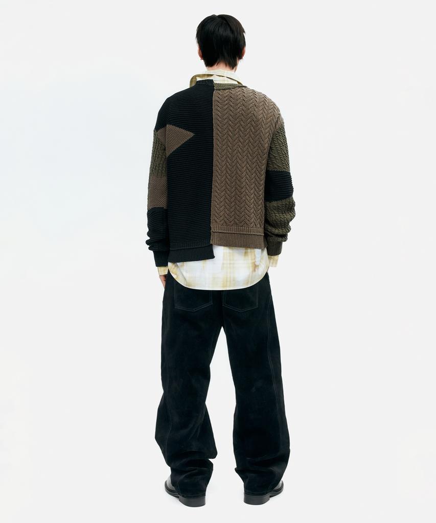 ADSB ANDERSSON BELL Patchwork Asymmetric Crewneck Sweater Atb1330M(Multi)