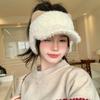 Cute Cat Ear Plush Empty Top Baseball Cap Autumn and Winter Windproof Ear Protection Hat Outdoor Casual Warm Hat Women