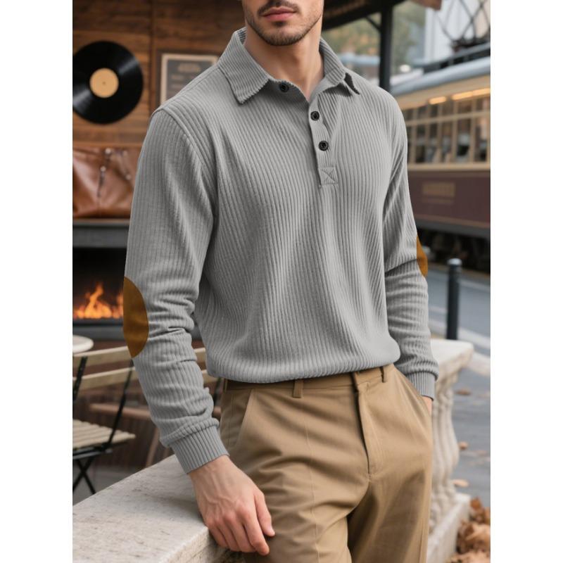 Spring and Autumn Corduroy Loose Casual Outdoor Long Sleeve Pullover American Retro Men's Plate Sweater