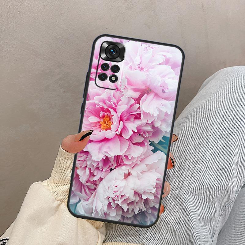 Elegant Pink Purple Peony Flower For Xiaomi Redmi Note 14 10 11 12 13 15 Pro Plus Case Cover For Redmi 15 15C 14C 10C 12C 13C