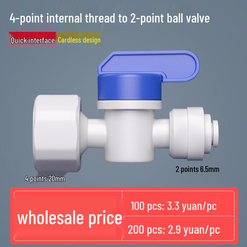 Three-Way Ball Valve Quick Connector for Water Purifier
