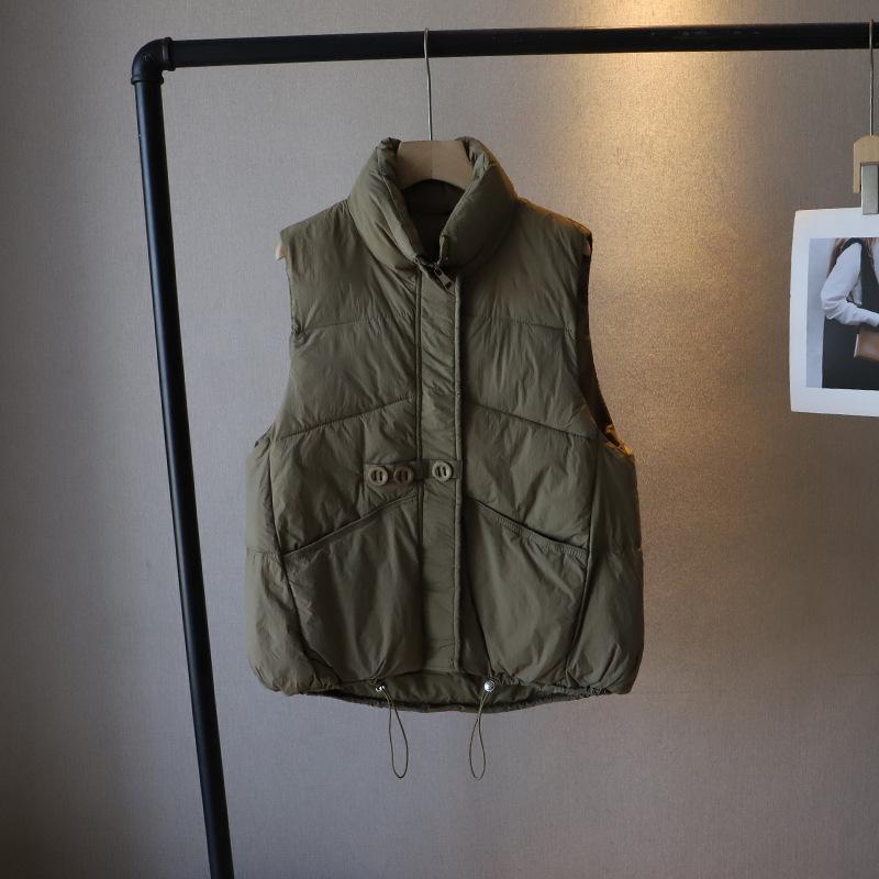 

[Би Чжэн] 2024 Осень/Зима Женский Универсальный Хлопковый Жилет на Трех Пуговицах One Size армия зеленый