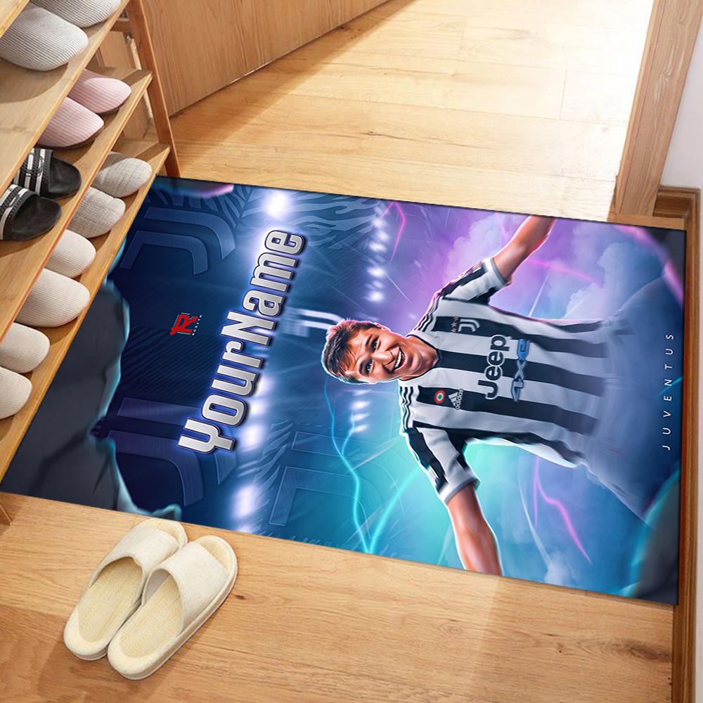 Juventus Personalized Text Floor Mat Suitable for Dormitory Game Room Bedrooms Living Rooms Antislip Carpet Anime Office Decor