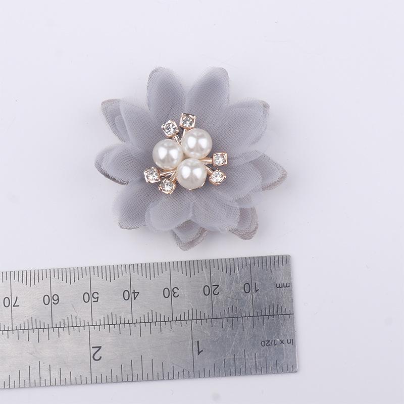 Fresh Handmade Pearl Flower Tulle Fabric Headwear for Kids - Realistic Jewelry Accessories