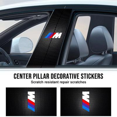 2Pcs Car Logo Center Pillar Protective Film Anti-scratch Sticker Decal for E60 E46 E39 E38 E90 E36 F30 E30 E31 E34 F10 F20 E87 E92 E91 X1 X5 X3 X6