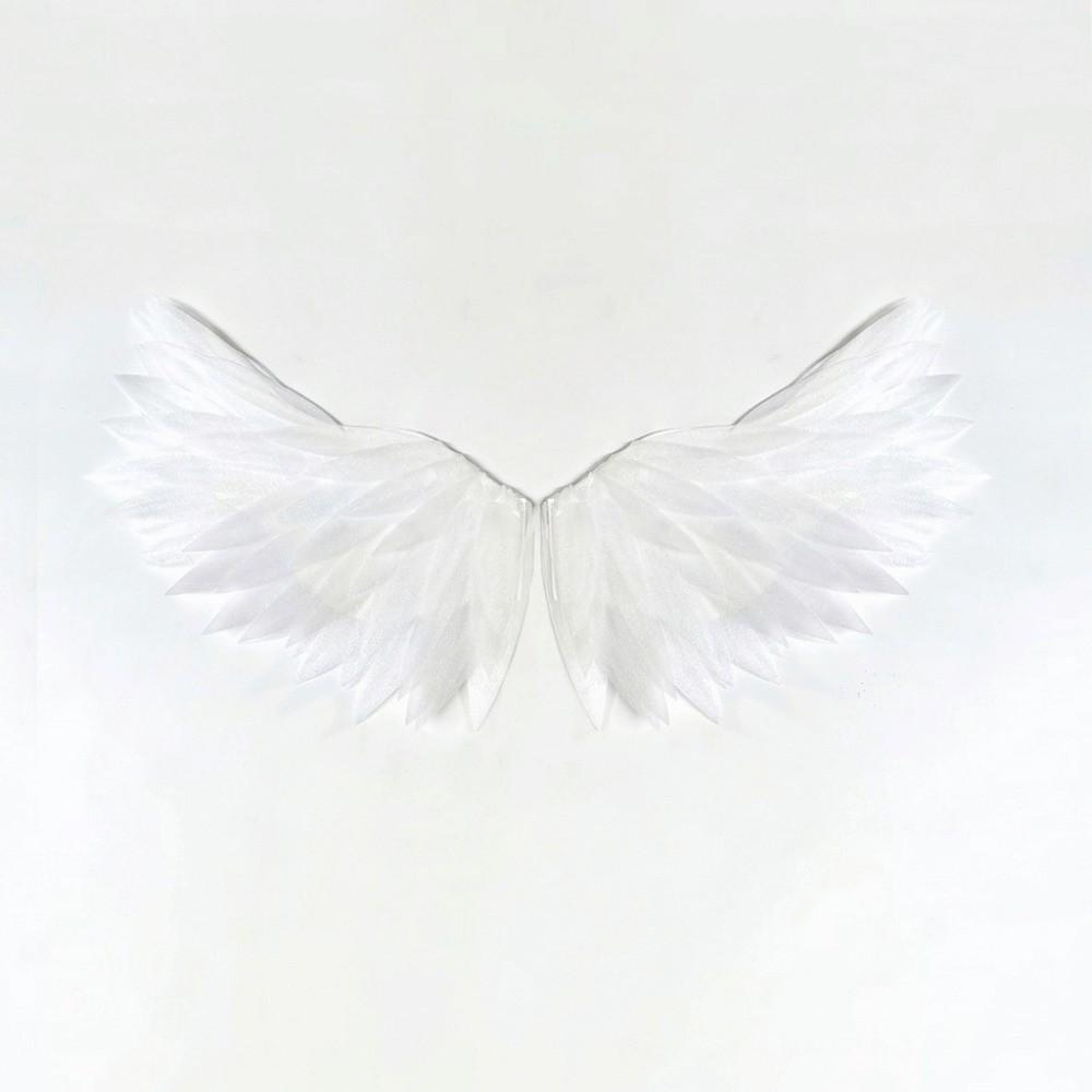 White Angel Wing Electric Opening Device Pearl Cotton Wings Electric Openable Wings  Valentine Day