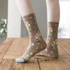 4 Pairs Creative Retro Oil Painting Socks, Comfy & Breathable Mid Tube Socks, Women's Stockings & Hosiery