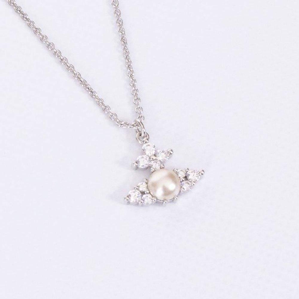 VIVIENNE WESTWOOD Necklace Fedora Pendant Necklace Platinum Vivienne Westwood