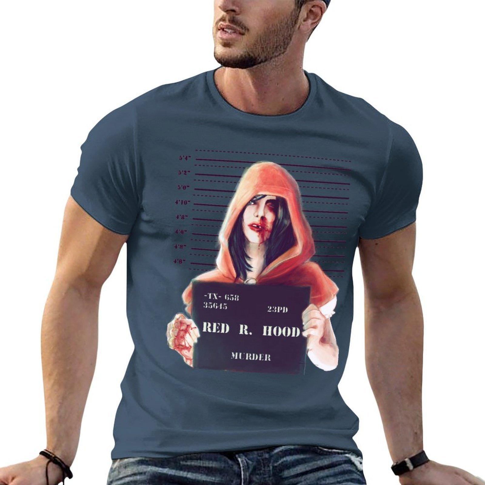 Red Ridding Hood Mugshot Tshirt Antipilling Casual Tshirt S