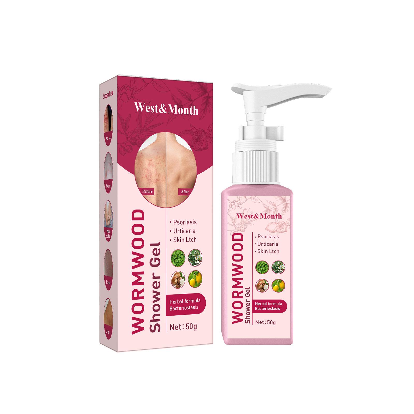 

West & Month Body Wash Repair Гель для душа Питательный отбеливающий удаляет грязь и масло Уменьшает прыщи Глубокое очищение Уход за кожей тела 50 г 50g