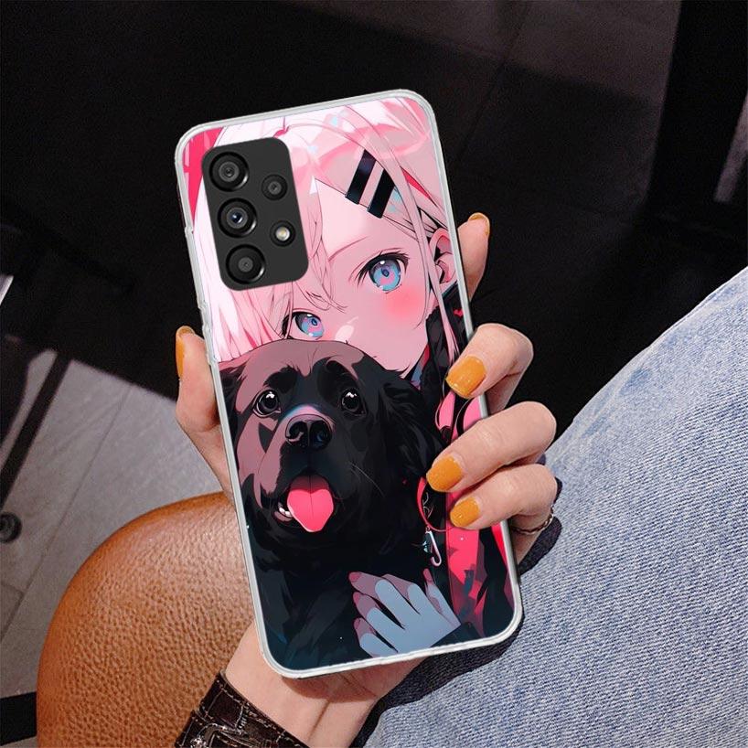 Cute Anime Ins Girls Animal Cat Phone Case For Samsung Galaxy A17 A16 A15 A14 A13 A57 A56 A55 A54 A53 A37 A36 A35 A34 A33 A26 A2