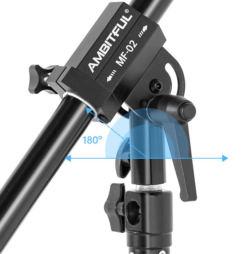 8AMBITFUL Zhijie MF02 Photography Light Stand with Crossbar & Magic Arm