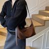 2026 High Quality Bags Faux Suede Solid Color Zipper Large Capacity Shoulder Bags Winter New Trend Temperament Satchels