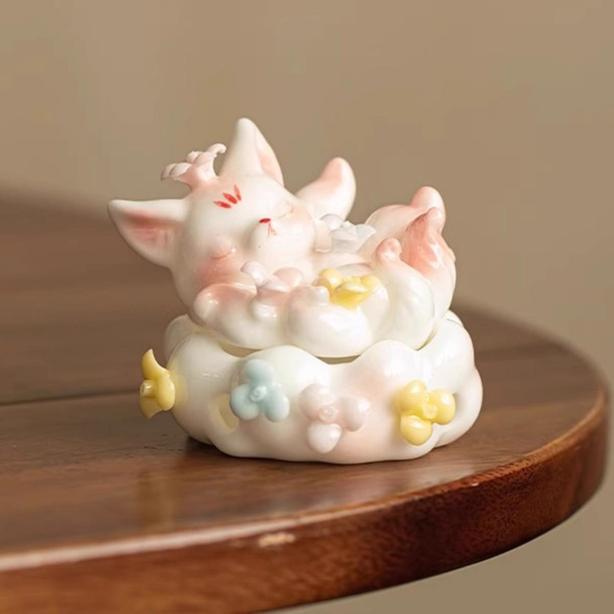 Incense Burner Attracts Wealth Nine Tailed Fox Plate Zen Incense Indoor Sandalwood Agarwood Aromatherapy Burner Decoration