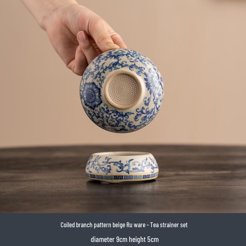 

Керамическая чайница из рудого фарфора Цинхуа - Высококачественное влагостойкое хранилище для зеленого, белого и пуэрного чая, герметичная банка в китайском стиле