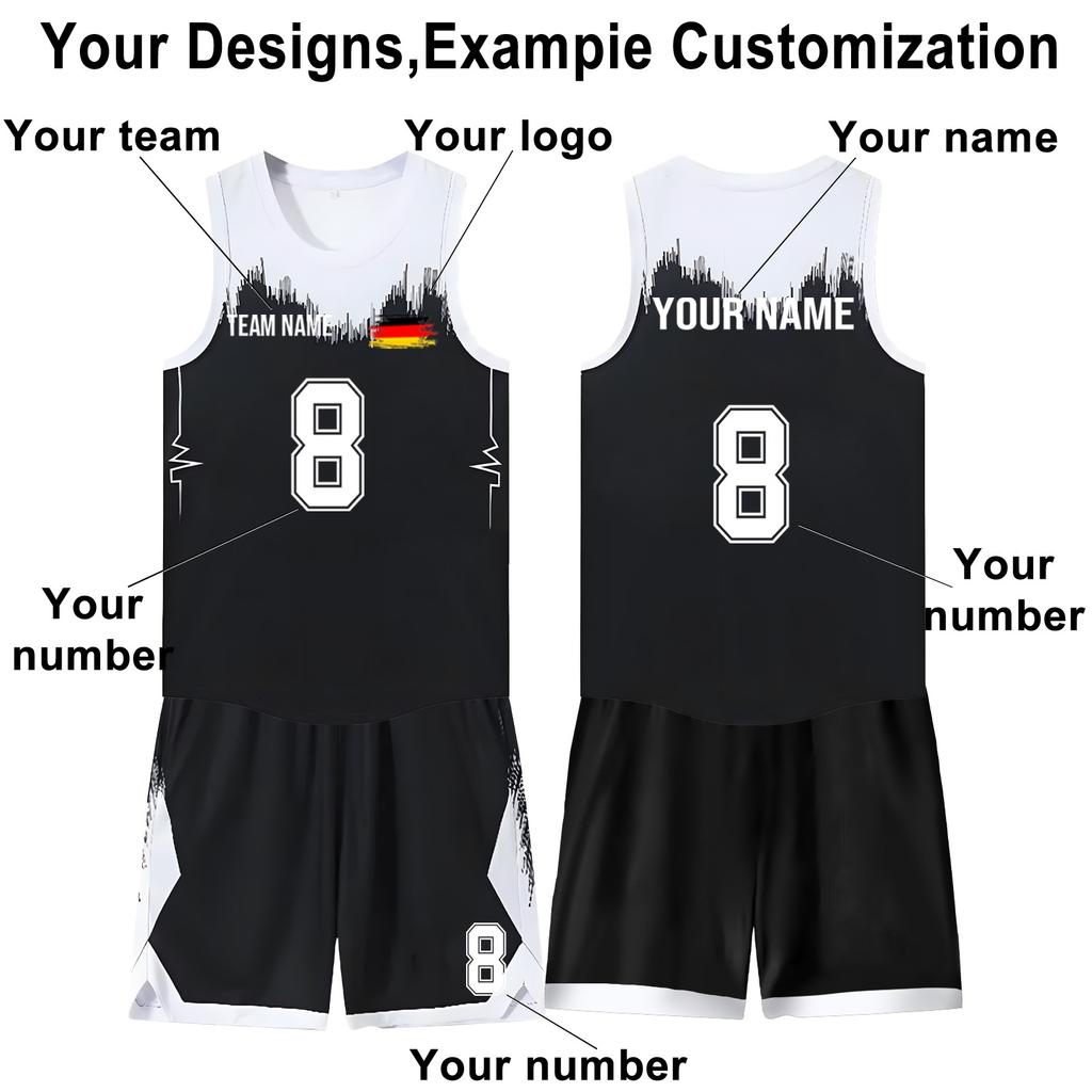 DIY Custom Adult And Children Three-piece Basketball Uniforms