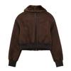 2026 Autumn and Winter New Women's Casual Standing Neck Contrast Strap Decoration Loose Double Sided Jacket Coat